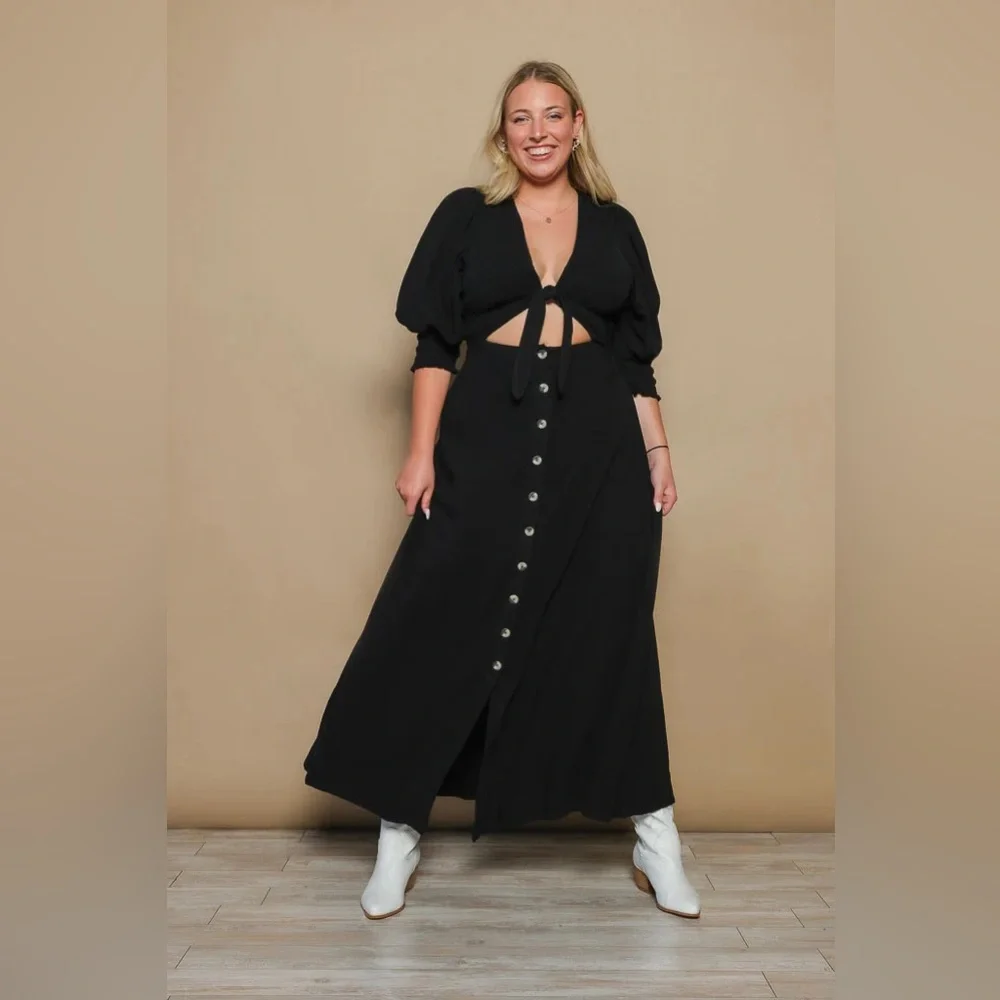 Free People STRING OF HEARTS Cutout Maxi Dress - Picture 2 of 7